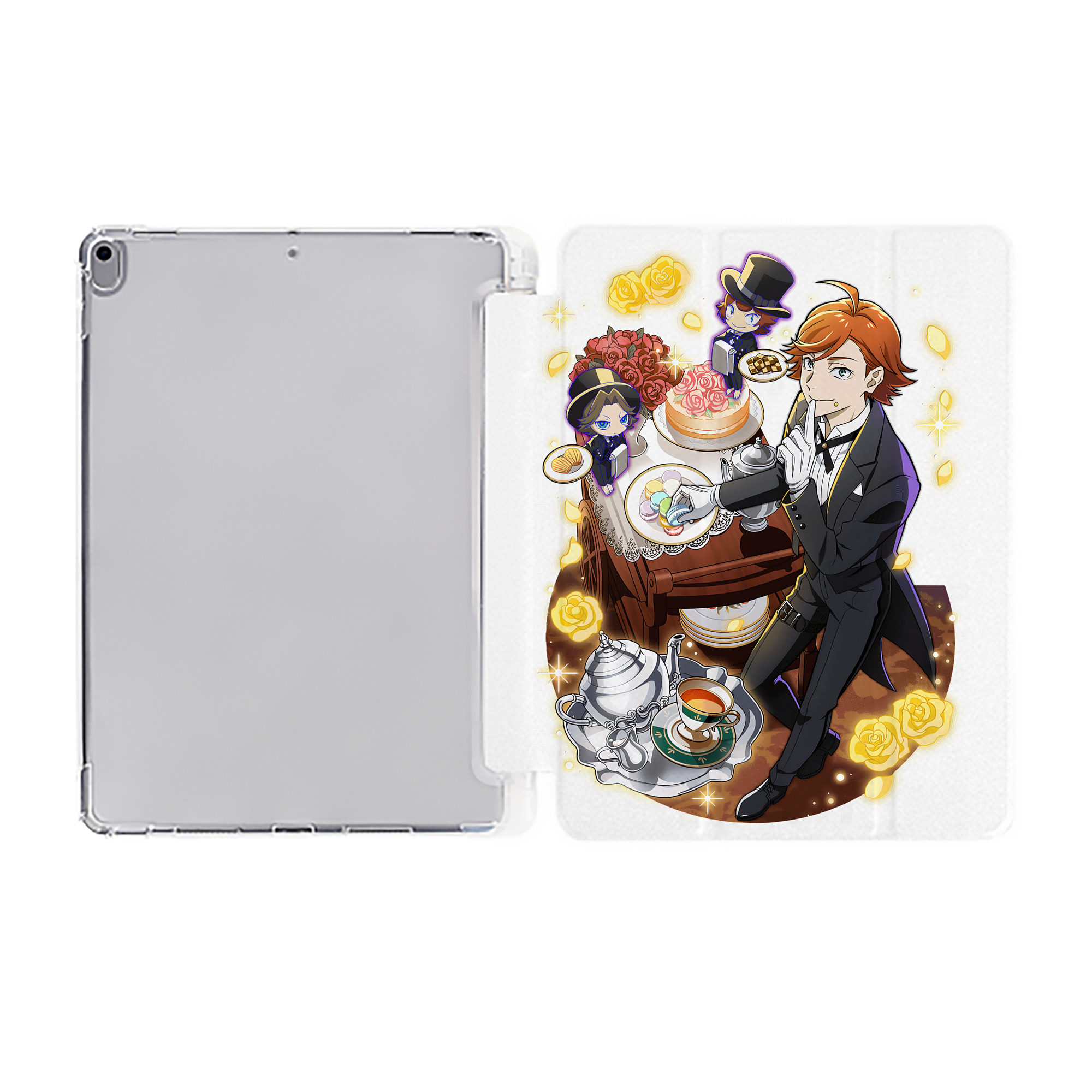 （画像用） 文豪ストレイドッグス Bungo Stray Dogs IPad ケース ペン収納付き 三つ折りスタンド PUレザー×シリコン 対応機種9.5/10.5/10.9インチ